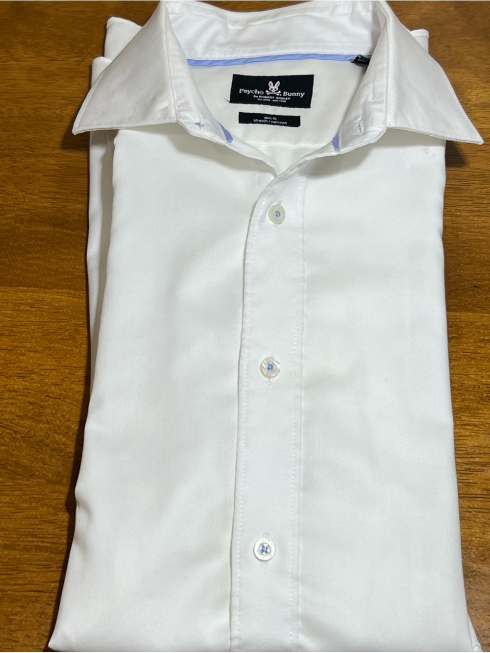 Psycho Bunny White Men's Dress Shirt Size 15 1/2 32-33